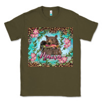 Army Green Mama bear haunting fish floral Classic Tee - RanaPortraitStore