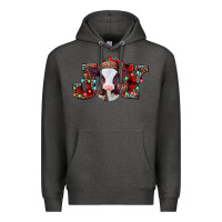 Charcoal Heather joy baby cow christmas Premium Hoodie - Jasminsmagicworld