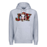 Heather Grey joy baby cow christmas Premium Hoodie - Jasminsmagicworld