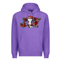 Purple joy baby cow christmas Premium Hoodie - Jasminsmagicworld
