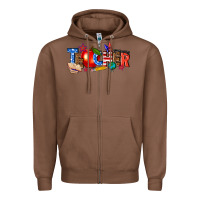 Chestnut American teacher Zipper Hoodie - texasbilliewilder