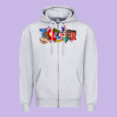 Zipper Hoodie American teacher