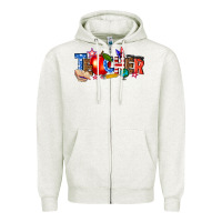 Oatmeal Heather American teacher Zipper Hoodie - texasbilliewilder