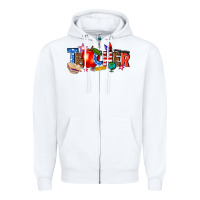White American teacher Zipper Hoodie - texasbilliewilder