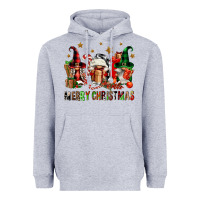 Heather Grey merry christmas buffalo gnomies Heavyweight Hoodie - FaDigitalArtStudio