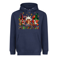 Navy merry christmas buffalo gnomies Heavyweight Hoodie - FaDigitalArtStudio