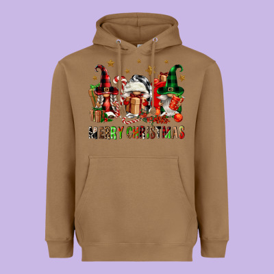 Merry Christmas Buffalo Gnomies Heavyweight Hoodie Designed By Fadigitalartstudio