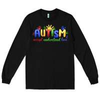 Black autism accept understand love Long Sleeve Tee - MaliasSmallBusiness