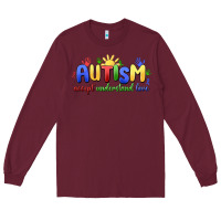 Burgundy autism accept understand love Long Sleeve Tee - MaliasSmallBusiness
