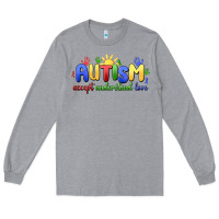 Heather Grey autism accept understand love Long Sleeve Tee - MaliasSmallBusiness