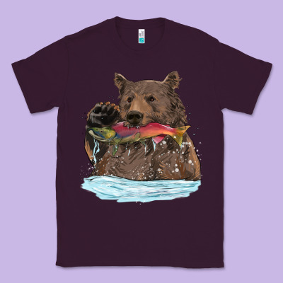 Mama Bear Haunting Fish Classic Tee Designed By Ranaportraitstore
