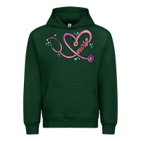 Forest Green nurse heart Urban Hoodie - MaliasSmallBusiness