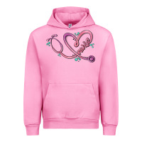 Fuchsia Pink nurse heart Urban Hoodie - MaliasSmallBusiness