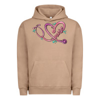 Pigment Burro nurse heart Urban Hoodie - MaliasSmallBusiness