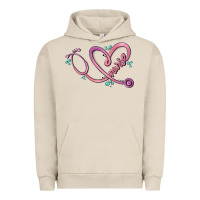 Pigment French Oak nurse heart Urban Hoodie - MaliasSmallBusiness