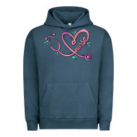 Pigment Midnight Navy nurse heart Urban Hoodie - MaliasSmallBusiness