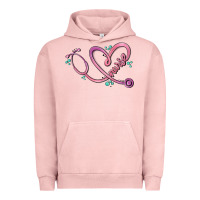 Pigment Salmon nurse heart Urban Hoodie - MaliasSmallBusiness