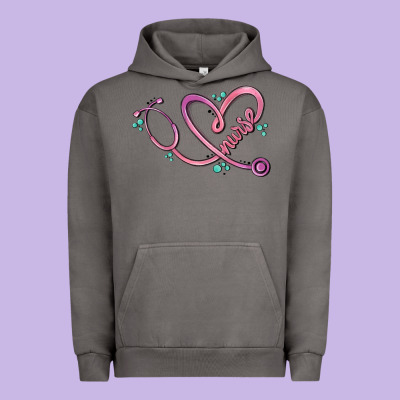 Nurse Heart Urban Hoodie Designed By Maliassmallbusiness