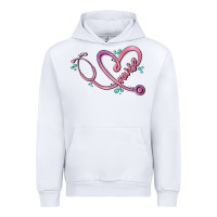 White nurse heart Urban Hoodie - MaliasSmallBusiness