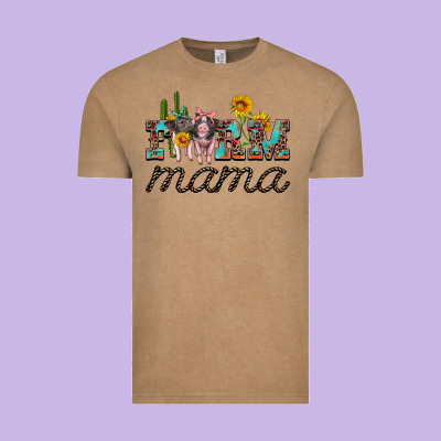 Farm Mama With Baby Pigs Vintage Tee Designed By Artiststas
