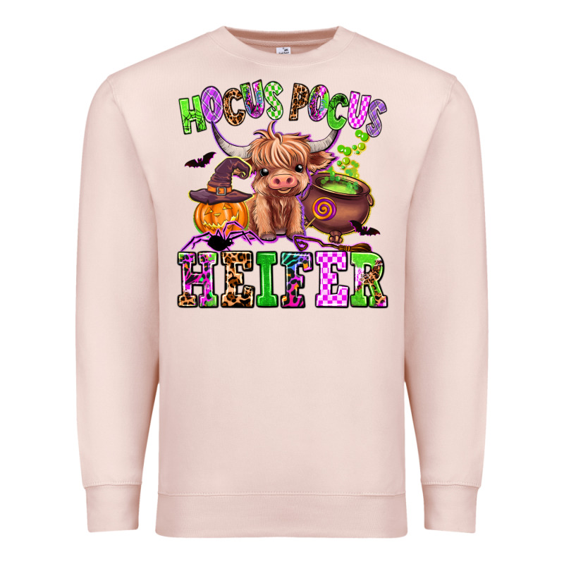 Hocus Pocus Heifer Premium Sweatshirt by AdoDesignShop | Teevron