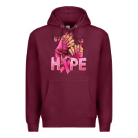 Burgundy hope cancer nails Premium Hoodie - NancyCooperArtShop