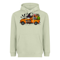 Matcha happy halloween truck Heavyweight Hoodie - CowhideDigitalArt