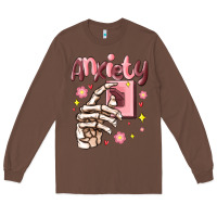 Chestnut anxiety skeleton hand Long Sleeve Tee - MaliasSmallBusiness