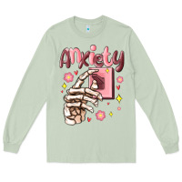 Matcha anxiety skeleton hand Long Sleeve Tee - MaliasSmallBusiness