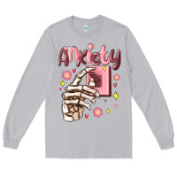 Moon Dust anxiety skeleton hand Long Sleeve Tee - MaliasSmallBusiness