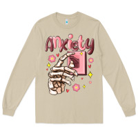 Mushroom anxiety skeleton hand Long Sleeve Tee - MaliasSmallBusiness