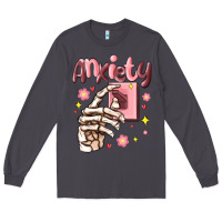 Smoke anxiety skeleton hand Long Sleeve Tee - MaliasSmallBusiness