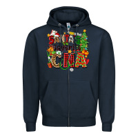 Navy santa's favorite cna Zipper Hoodie - Zillion Design Studio