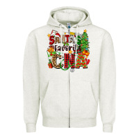 Oatmeal Heather santa's favorite cna Zipper Hoodie - Zillion Design Studio