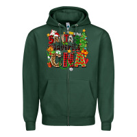 Sports Green santa's favorite cna Zipper Hoodie - Zillion Design Studio