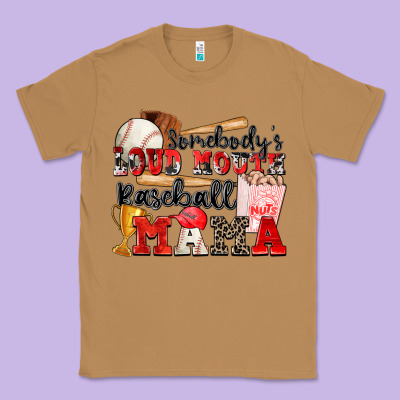 Classic Tee somebody's loud mouth baseball mama