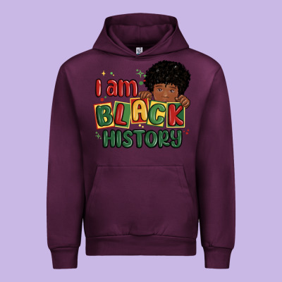 I Am Black History Black Boy Urban Hoodie Designed By Maliassmallbusiness