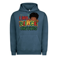 Pigment Midnight Navy i am black history black boy Urban Hoodie - MaliasSmallBusiness