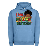 Pigment Pebble Blue i am black history black boy Urban Hoodie - MaliasSmallBusiness