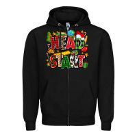 Black head start christmas Zipper Hoodie - Zillion Design Studio