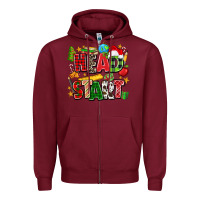 Burgundy head start christmas Zipper Hoodie - Zillion Design Studio