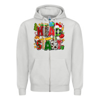Dove Grey head start christmas Zipper Hoodie - Zillion Design Studio