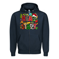 Navy head start christmas Zipper Hoodie - Zillion Design Studio