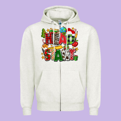Head Start Christmas Zipper Hoodie Designed By Zillion Design Studio