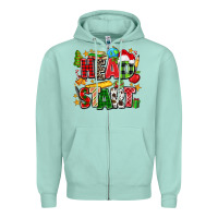 Seafoam head start christmas Zipper Hoodie - Zillion Design Studio