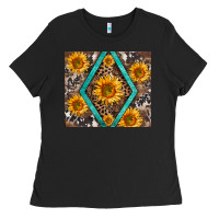 Black sunflower tumbler Ladies Tee - BarkalooDesign