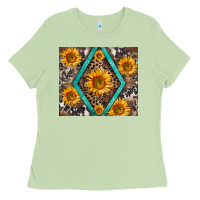 Matcha sunflower tumbler Ladies Tee - BarkalooDesign