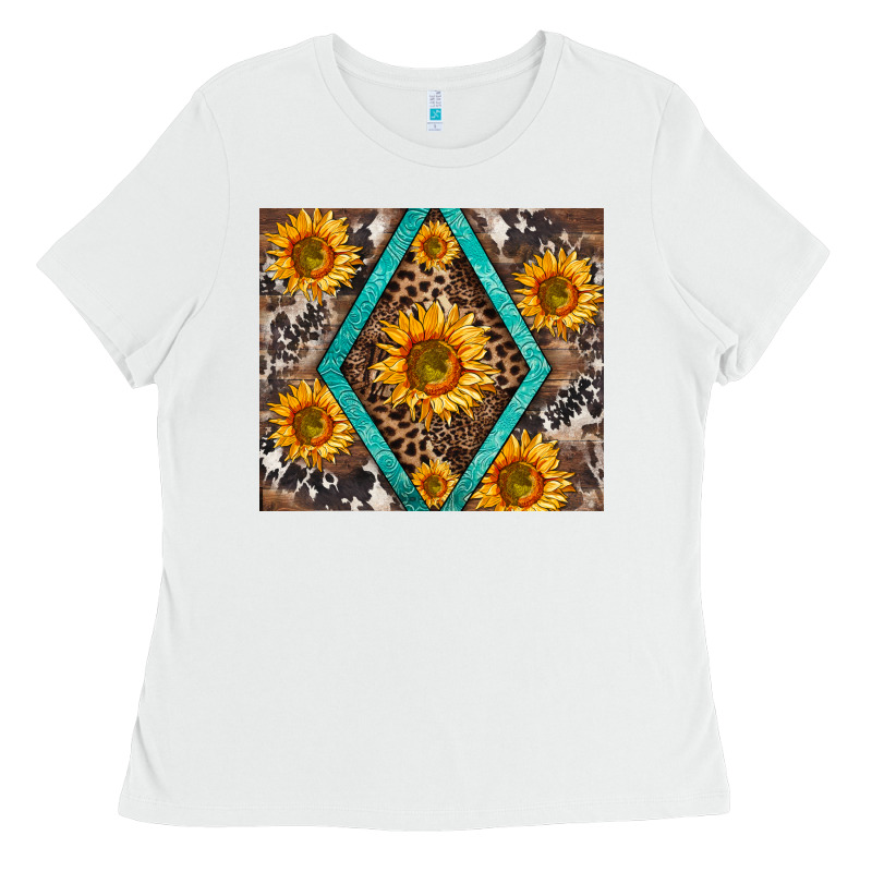 Sunflower Tumbler Ladies Tee by BarkalooDesign | Teevron