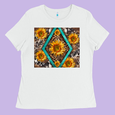 Sunflower Tumbler Ladies Tee Designed By Barkaloodesign