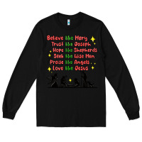 Black jesus and family belive like mary Long Sleeve Tee - MaliasSmallBusiness